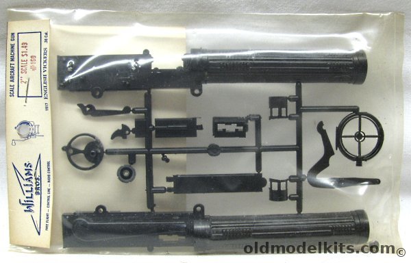 Williams Brothers 1/6 English Vickers Machine Gun - for Large Scale RC Aircraft - Bagged, 160 plastic model kit